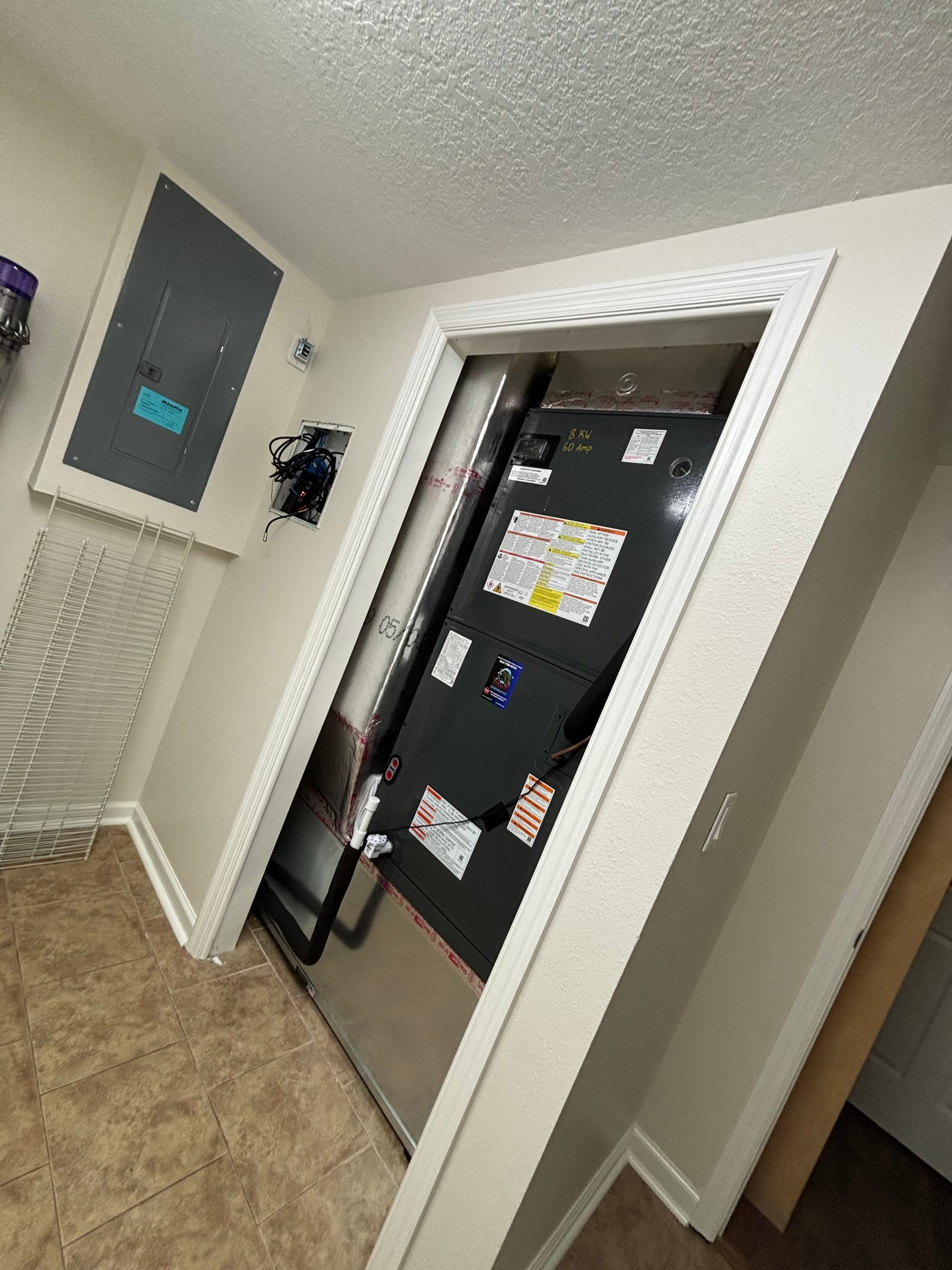 Gallery photos for Air Handler Relocation and UV Air Cleaner Installation in a Tight Closet Space: Image #3