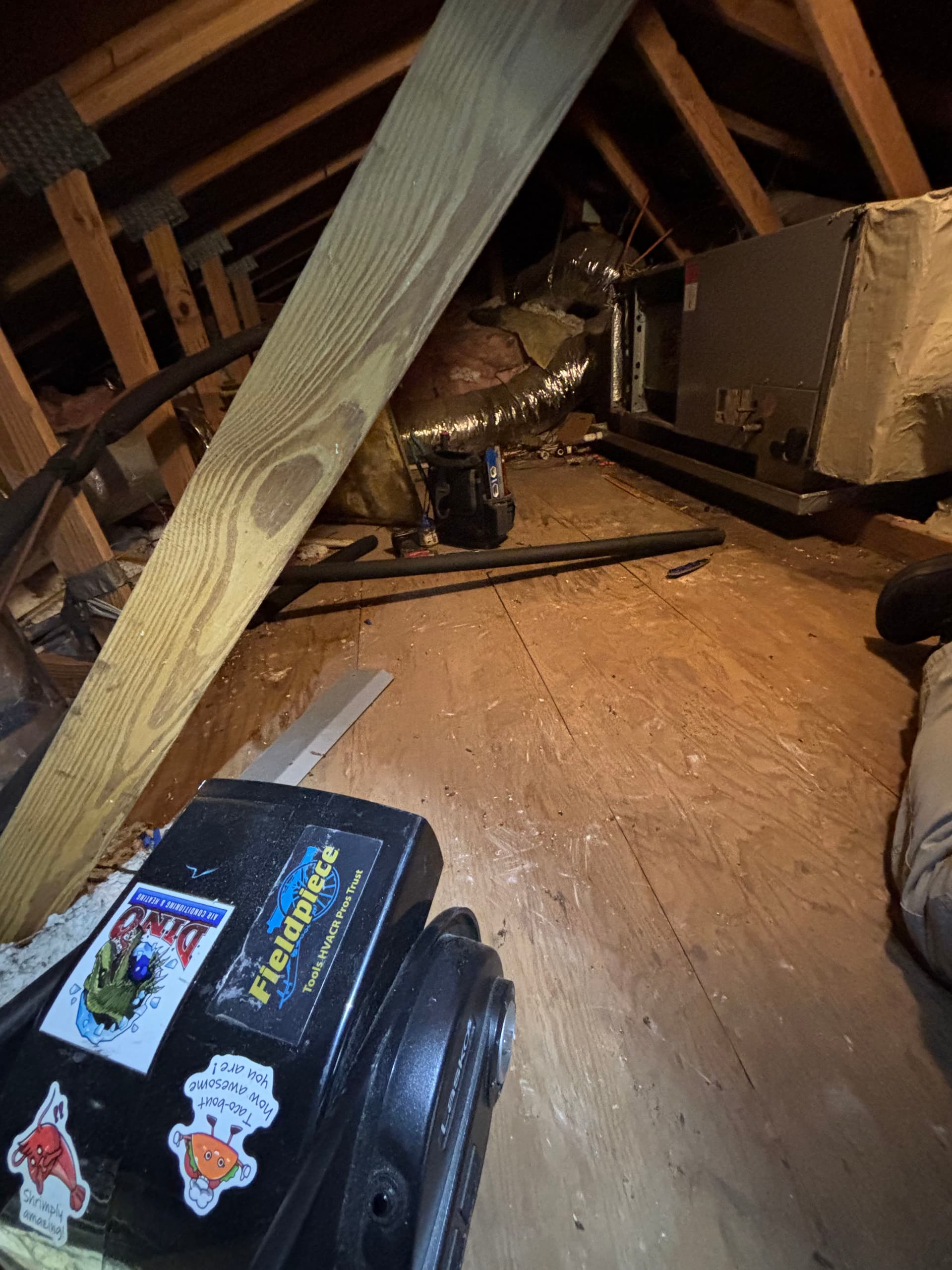 Full Air Handler Install in a Tight, Sweltering Attic image