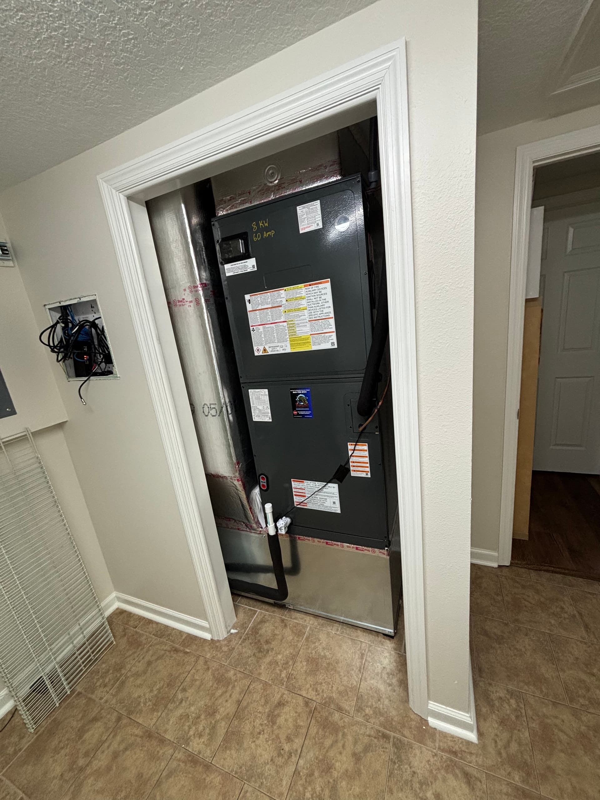 Gallery photos for Air Handler Relocation and UV Air Cleaner Installation in a Tight Closet Space: Image #2