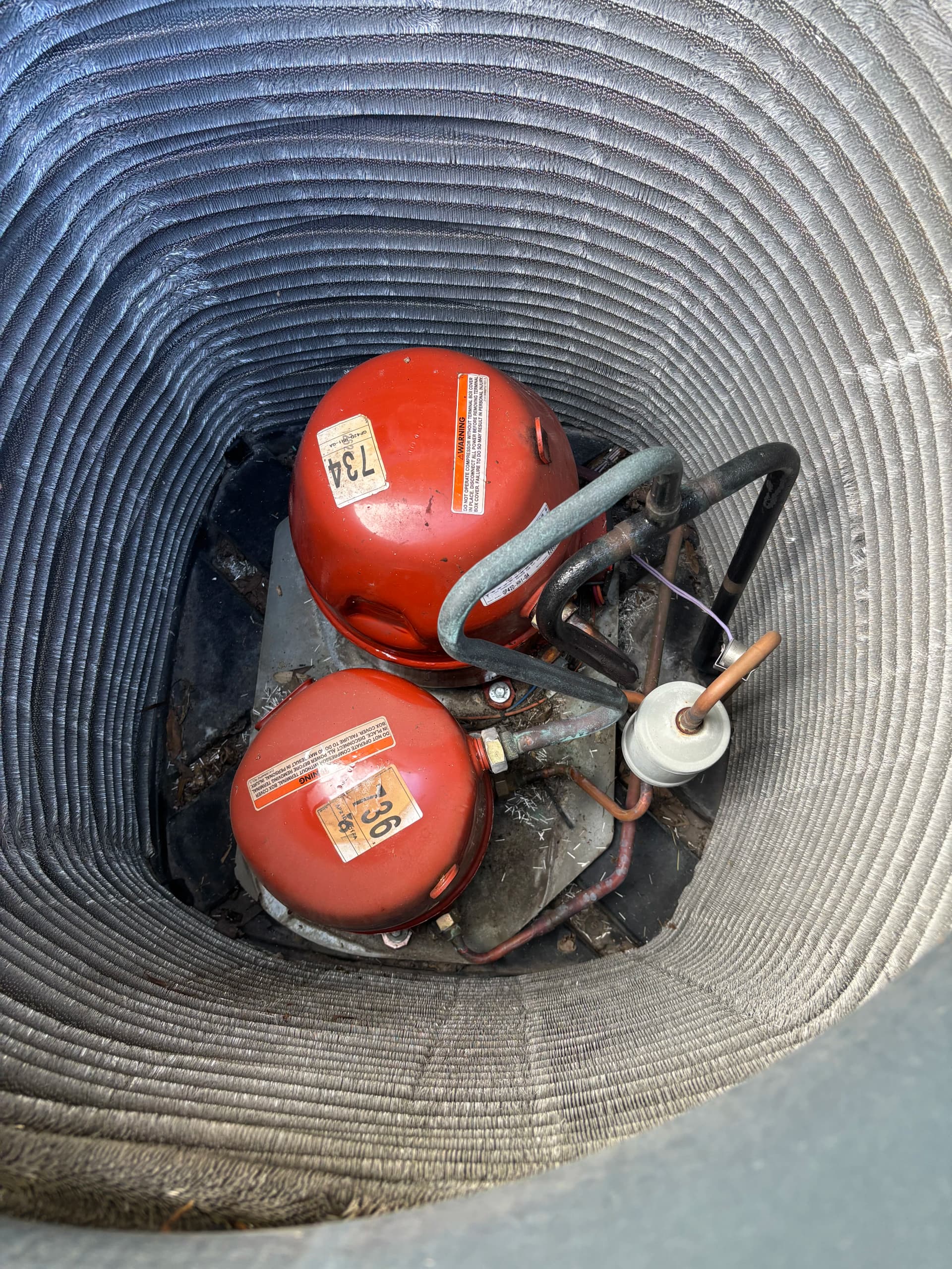 Gallery photos for Old R22 Compressor Out - New Goodman AC System In: Image #1
