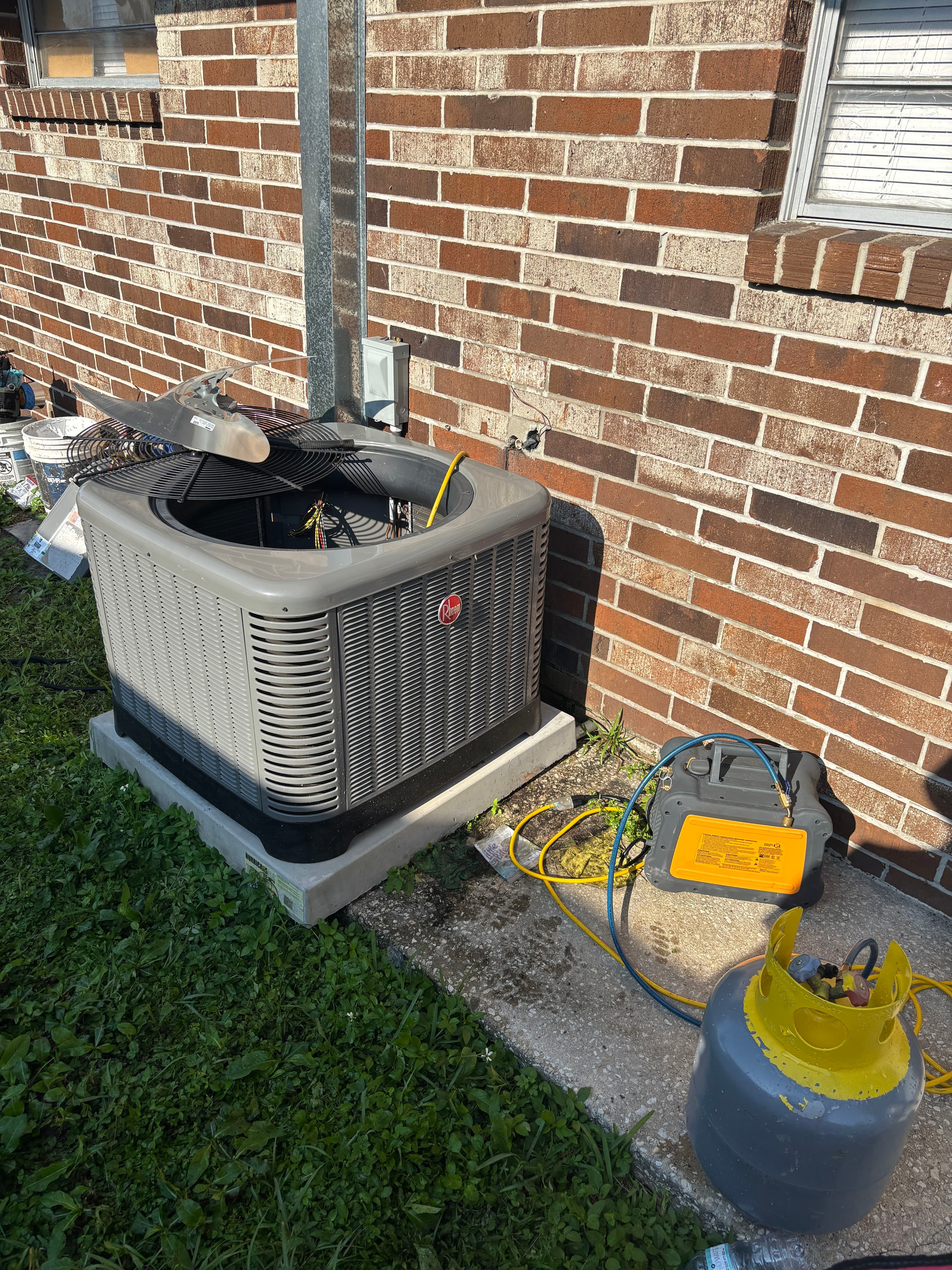 Project AC Compressor Replacement and Coil Cleaning on a Struggling Rheem Unit image