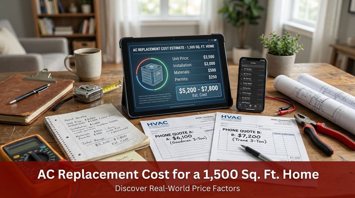 AC Replacement Cost for a 1,500 Sq. Ft. Home (Phone Quotes) image