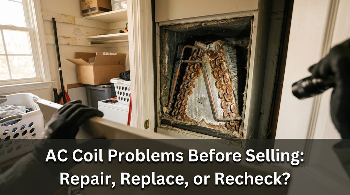 Featured post - AC Coil Problems Before Selling: Repair, Replace, or Recheck?